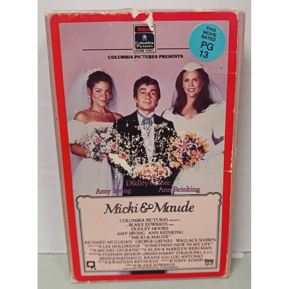 Micki & Maude BETA Max Tape Betamax 1985 Dudley Moore, Amy Irving, Ann Reinking